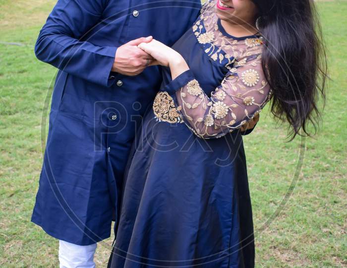 New Delhi India – November 25 2019 : A Couple Pose For Pre Wedding Shoot Inside Lodhi Garden Delhi, A Popular Tourist Landmark In New Delhi India, For Their Pre Wedding Shoot, Pre-Wedding Photo Shoot