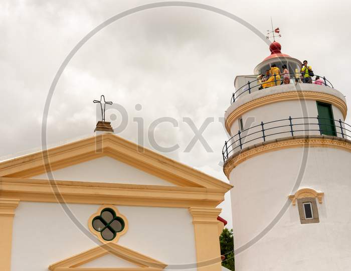 Guia Lighthouse At The Guia Fortress In Macau, China