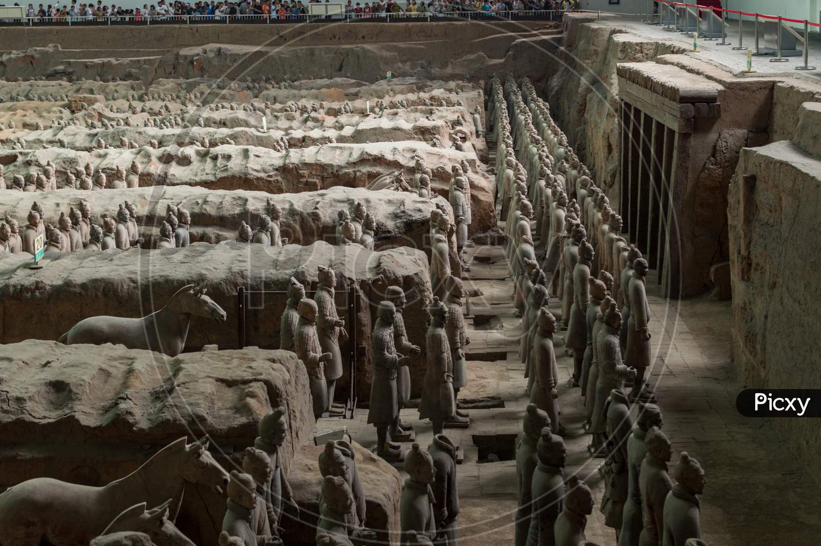 Excavated Sculptures Of The Terracotta Army In Xian, China