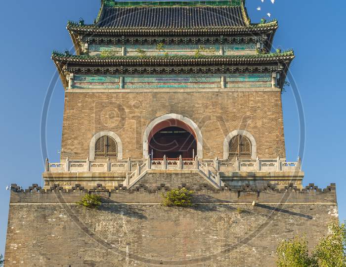 Bell Tower In Beijing, China, Built In 1272 During The Yuan Dynasty