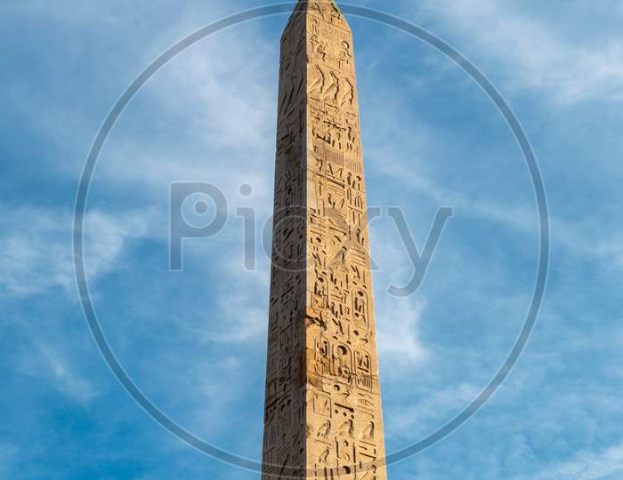 Ancient Egyptian Obelisk In St. Peter'S Square In Vatican City In Rome, Italy