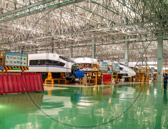 Production Hall Of Crrc Changchun Railway Vehicles In Changchun, China