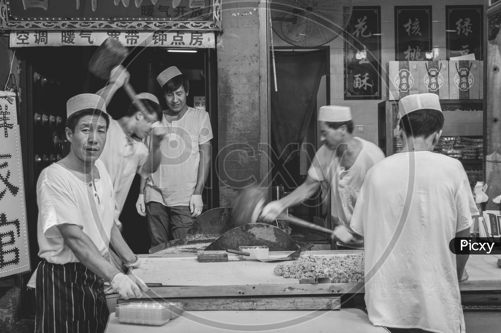 Chinese Candy Confectionery Producers Preparing Local Xian Sweets, China