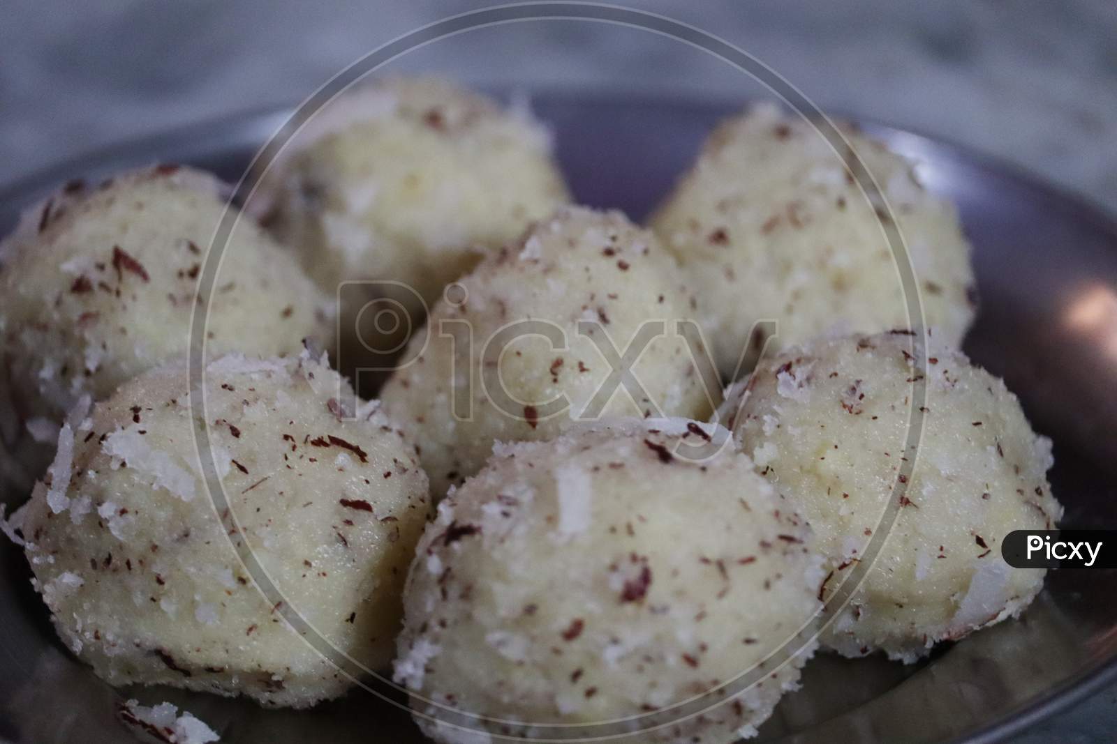 Indian Coconut Sweet Dish On A Plate