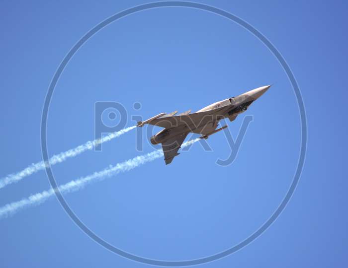 The Tejas Trainer (PV5) in action during an Aero Show
