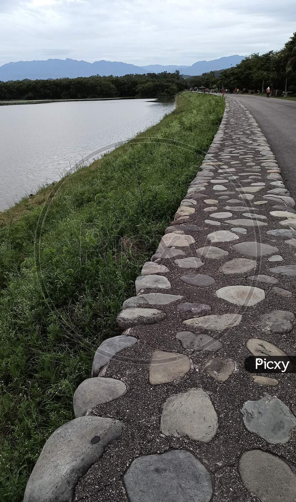 Stone path .taken date-5/August/2020.place-Chandigarh.