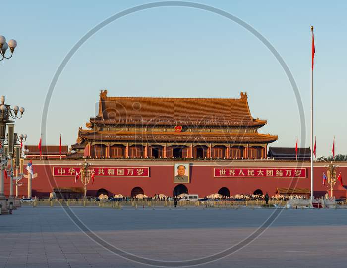 Tiananmen, Gate Of Heavenly Peace In The Centre Of Beijing, Symbol Of China