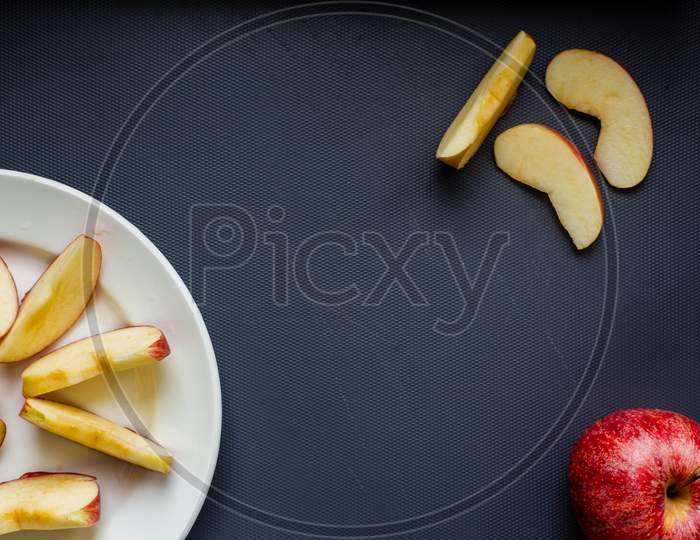 Slice of Apple and pieces