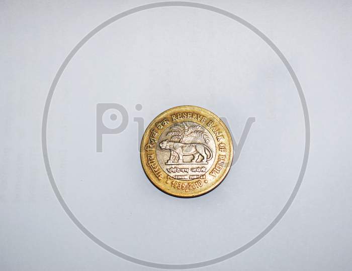 10 rupees coin Reserve Bank Of India Platinum Jubilee 1935-2010