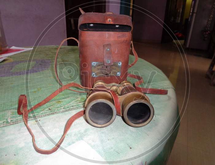 antique vintage British Navy Binoculars