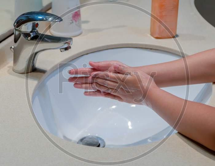Washing Hands With Soap