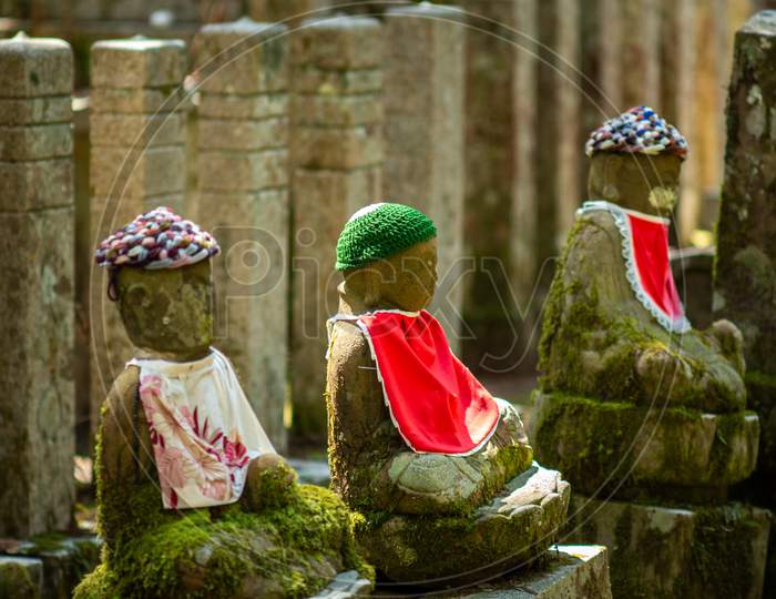 Buddhist Monuments In The Okunoin Cemetery In Koyasan In Wakayama, Japan