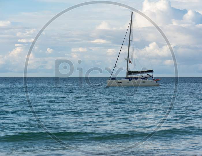 Anchored Yacht