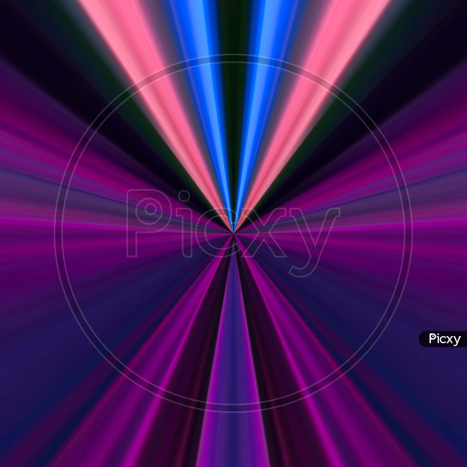 Abstract Optical Illusion Lines In Bright Colorful Background. An Illusion Art Graphic Made Up Abstract Colorful Unique Lines. Creativity And Imagination Lines Illustration.