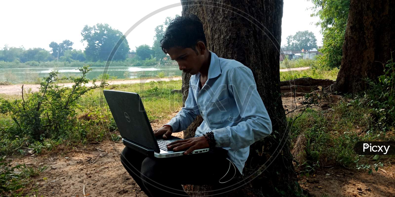 Indian Village Poor People Computer Awareness.