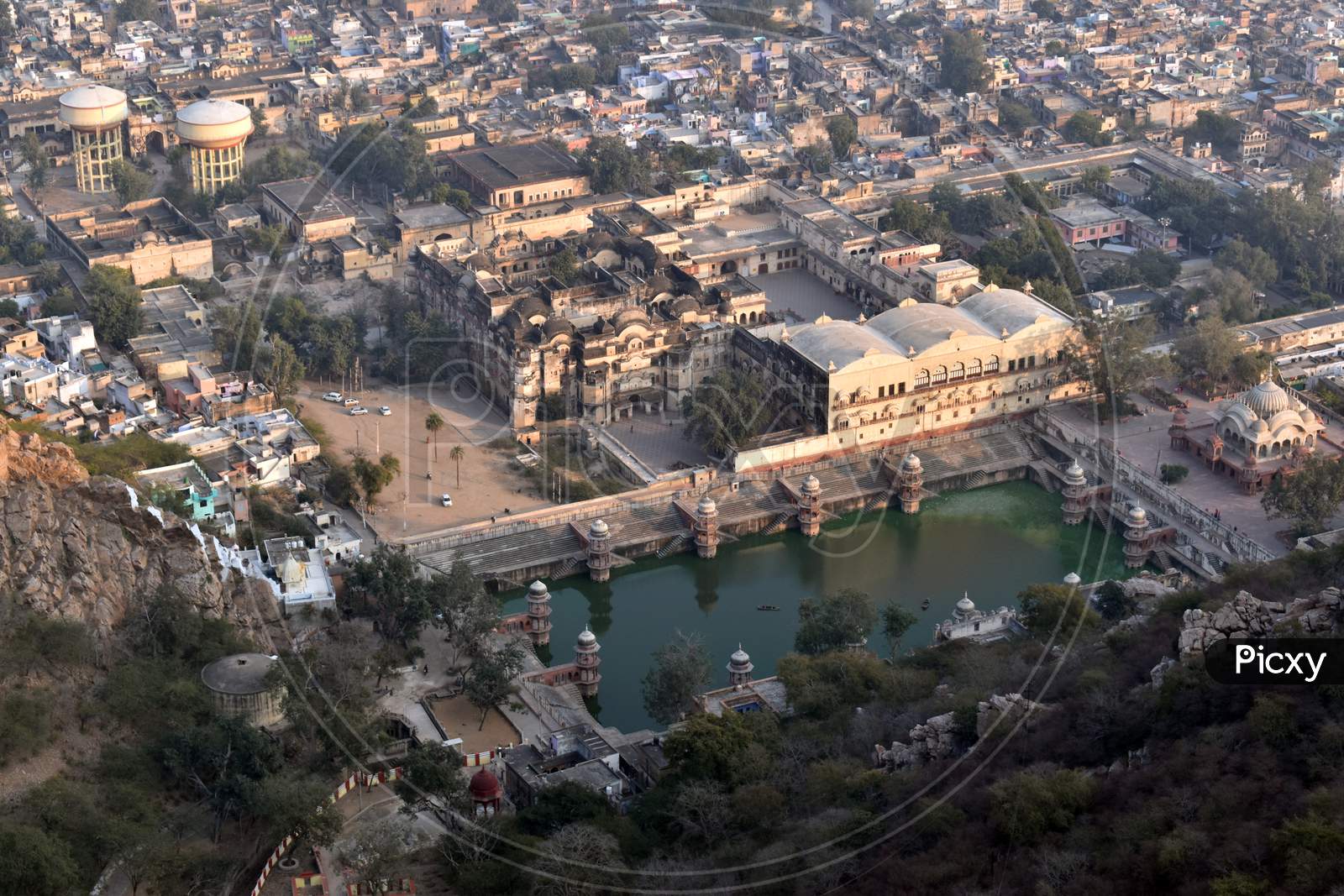 Top view of Alwar city, Rajasthan, India.