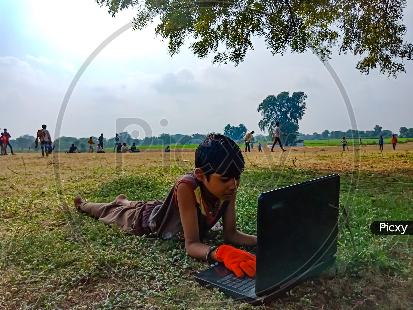 Indian Village Poor People Technology Learning Education Program.