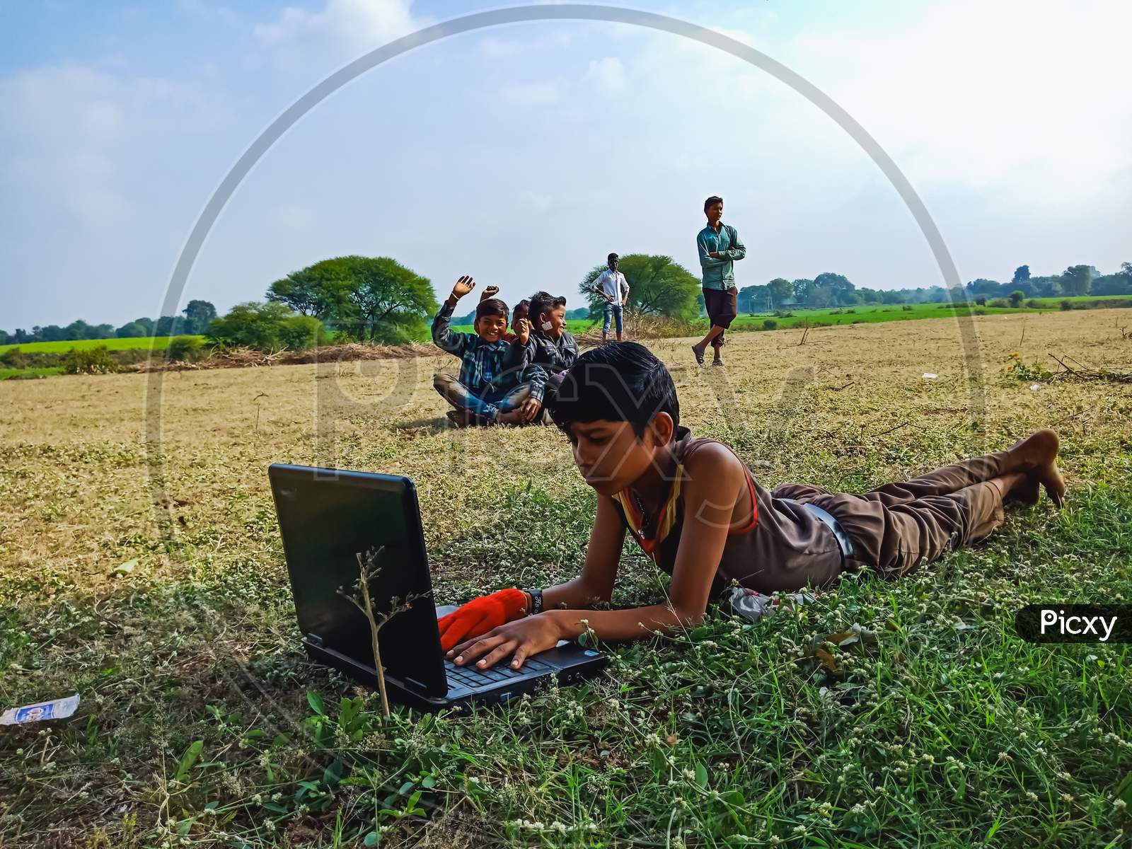 Indian Village Poor People Technology Learning Education Program.