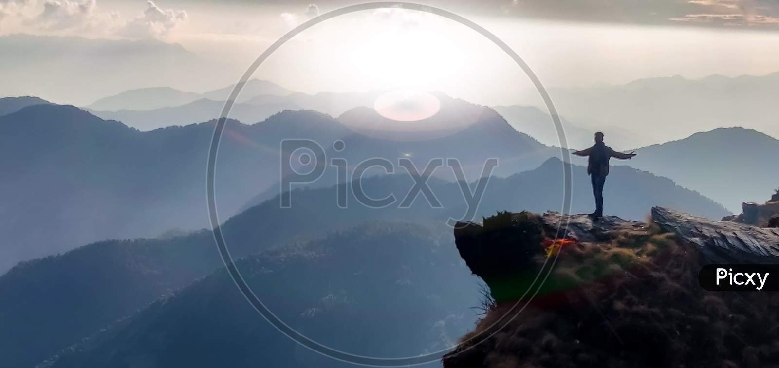 Amazing nature click on top of the mountains Uttarakhand india