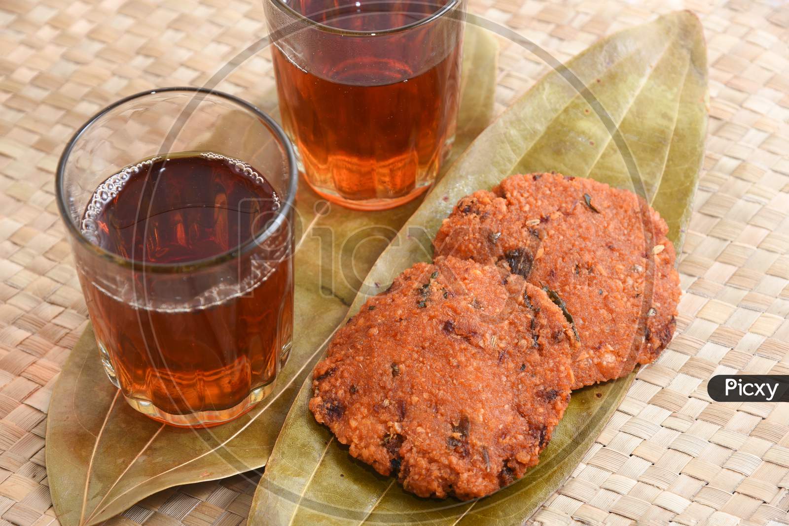 Parippu vada Kerala snack with Indian tea