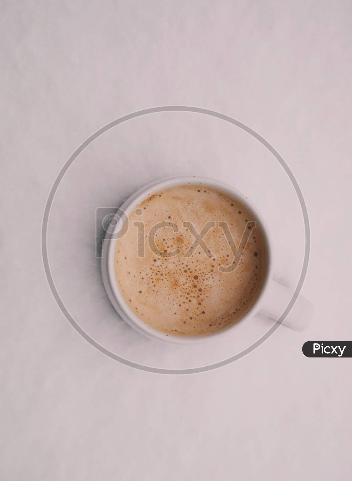 cup of coffee on White background