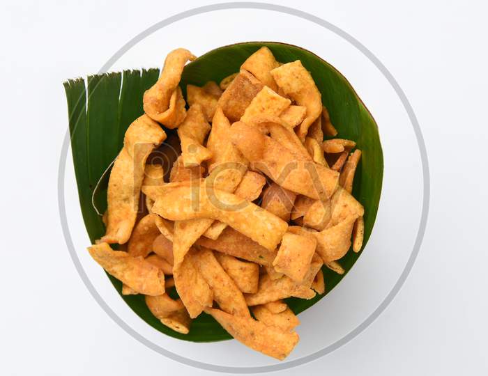 Kerala fried snack Pakkavada or ribbon Pakoda