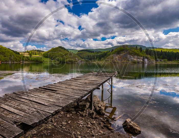 Radoinja Lake In Zlatibor Mountain In Southwestern Serbia