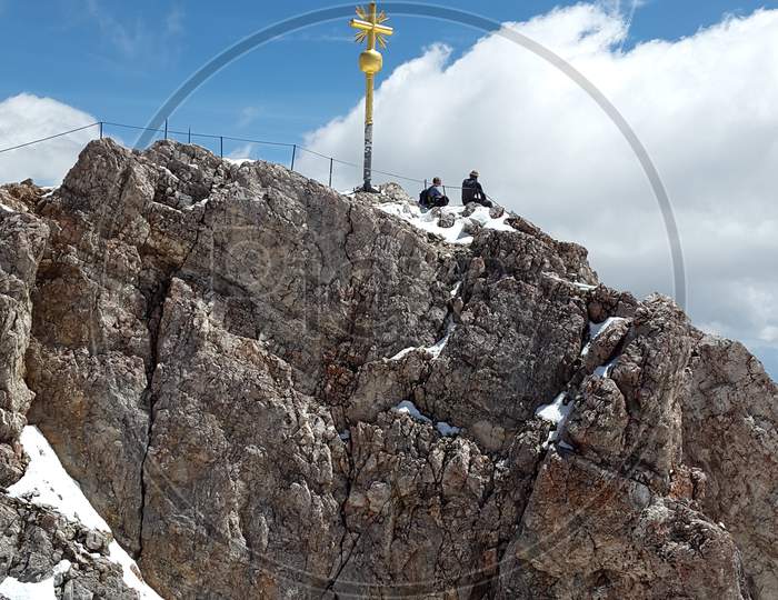 beautiful Zugspitze Summit Cross Summit Cross