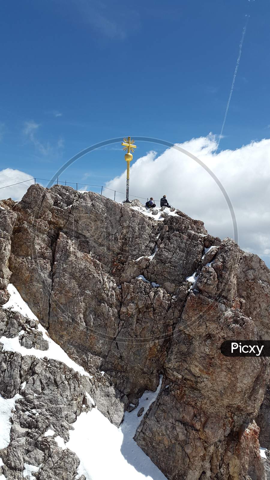 beautiful Zugspitze Summit Cross Summit Cross