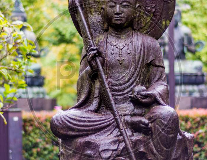 Buddhist Sculpture In Senso-Ji Buddhist Temple In Asakusa Area Of Tokyo, Japan