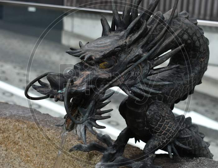 The dragon with purifying spirits in Sapporo Japan