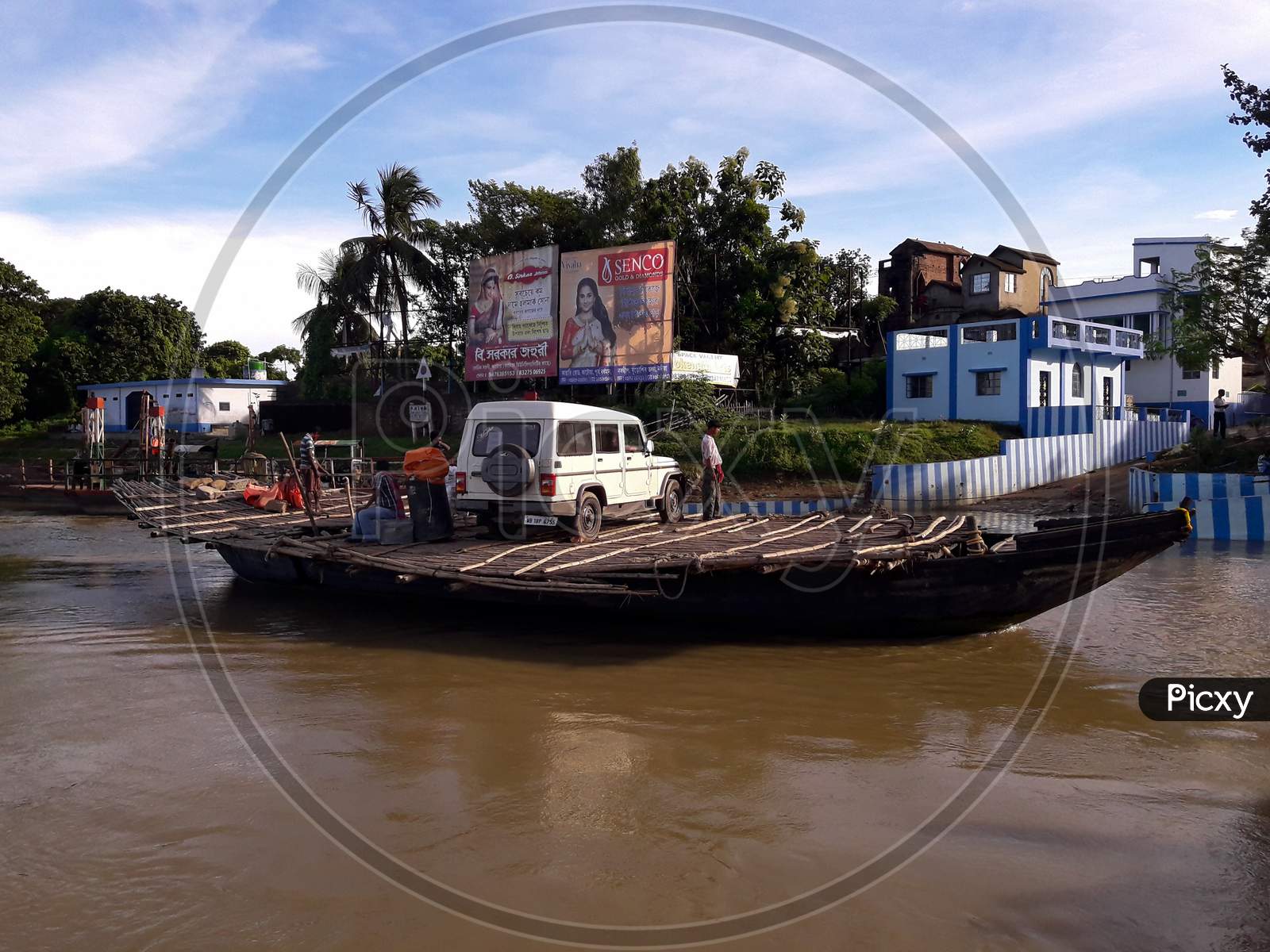 Mode of transportation on ganga river near Katwa Burdwan weat bengal