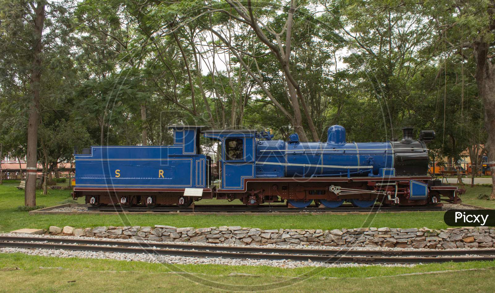 A beautiful Vintage Steam locomotive engine at Mysore/Karnataka/India.
