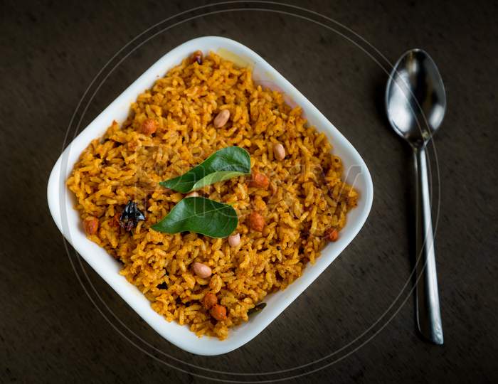 Puliyogare , Tamarind flavored Rice