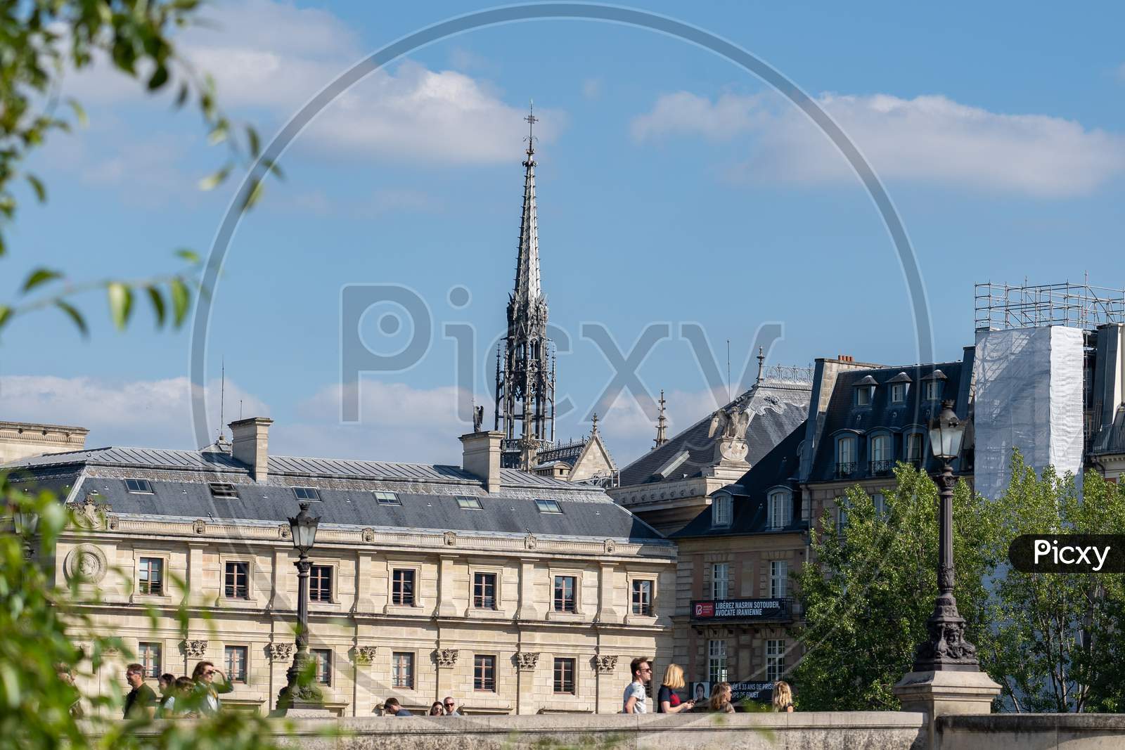 View From Pont Neuf To The Backside Palais De Justice At Paris On Cite Island. Paris - France, 31. may 2019