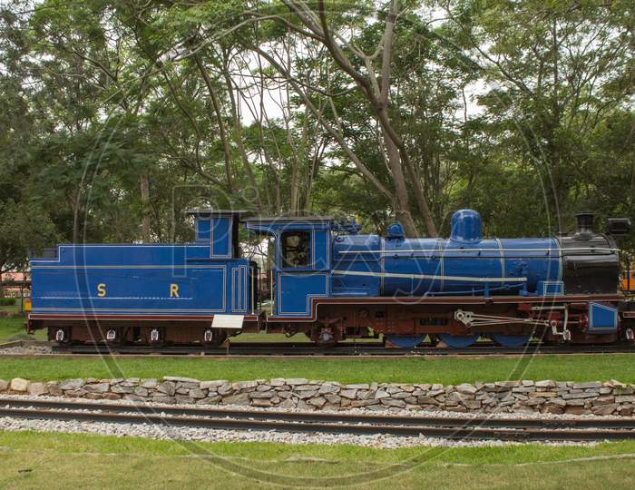 A beautiful Vintage Steam locomotive engine at Mysore/Karnataka/India.