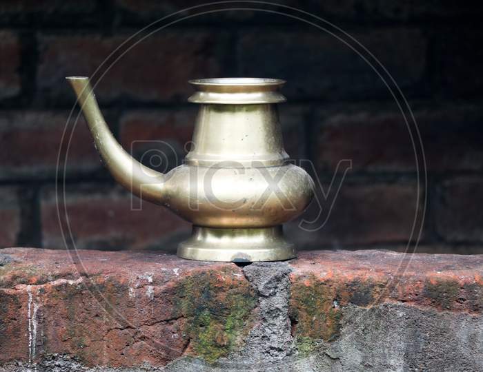 Kindi , A Traditional Bronze Vessel  Used In Kerala For Holding Water