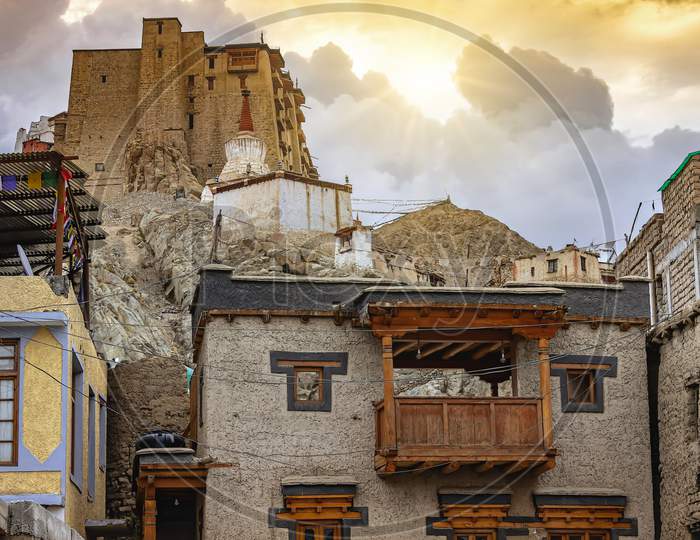 Seen from Leh old city, perched atop the deserted Namgyal Hill, the Leh Palace stands as a testimony of Ladakh`s splendid heritage