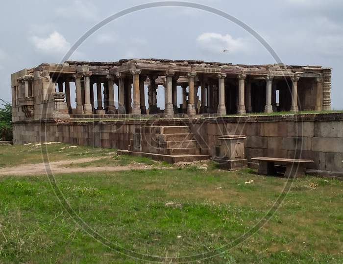 Old palace and ruins from pavagad chapaner Gujarat