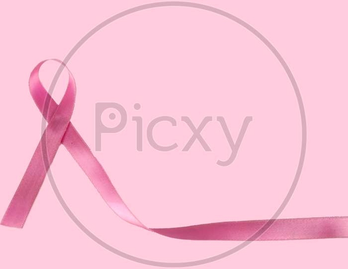 Breast cancer awareness symbol pink ribbon