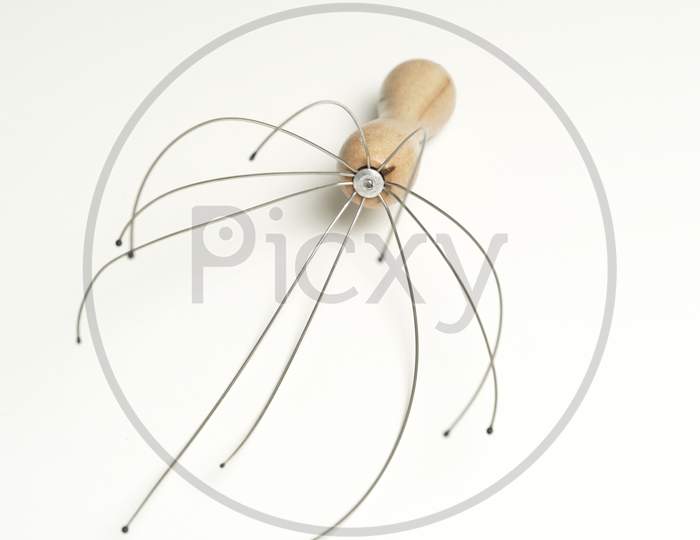 Head Massager With White Background. Product Photography
