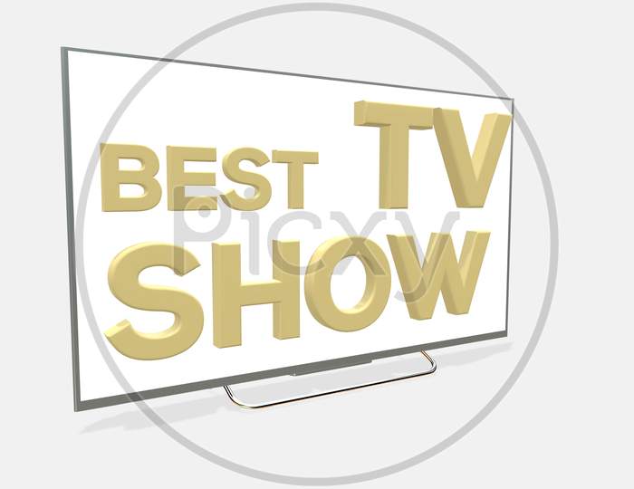 Best Tv Show Emblem Design Illustration On White Background