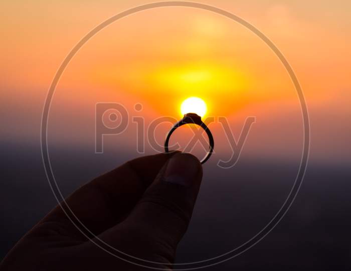 Sun Ring In Evening
