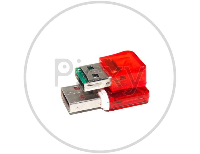 A picture of pen drive on white background
