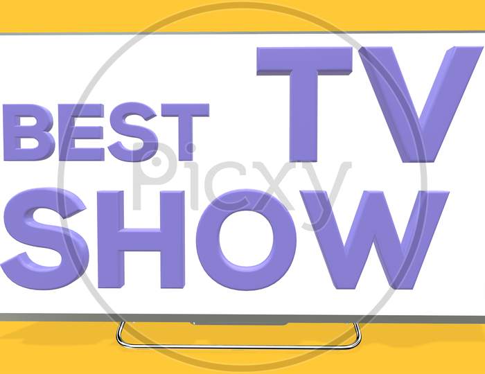 Best Tv Show Emblem Design Illustration On Yellow Background