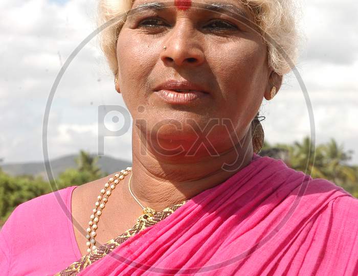Indian Old women closeup