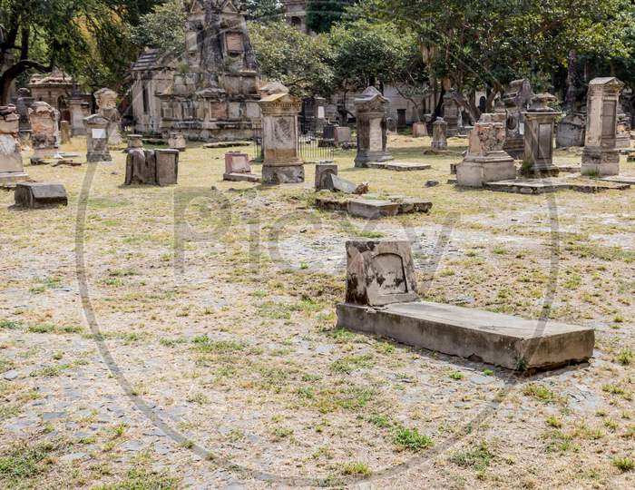 View Of The Tombs In The Cemetery Of Belen In Guadalajara Mexico