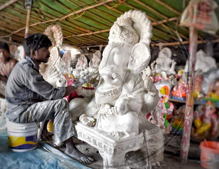 Lord Ganesha statue carving