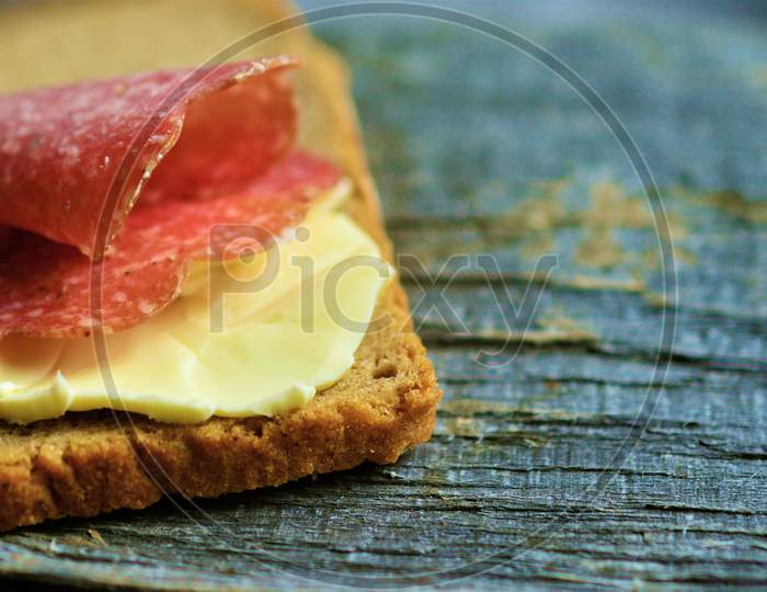 Bread Sausage Butterbrot Oil Food Photo.