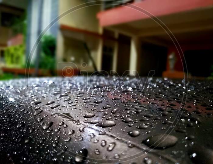 City scenes in the rain